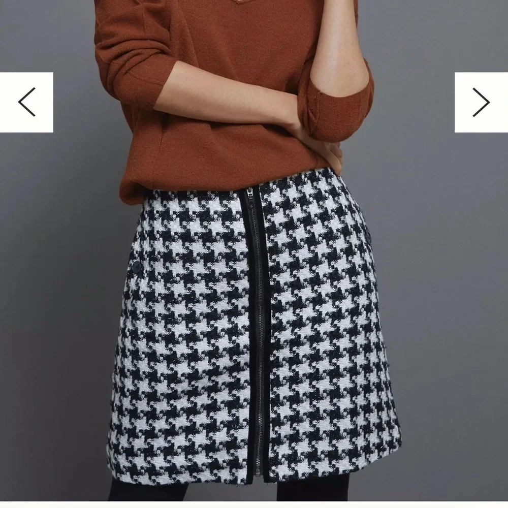 Anthopologie houndstooth skirt